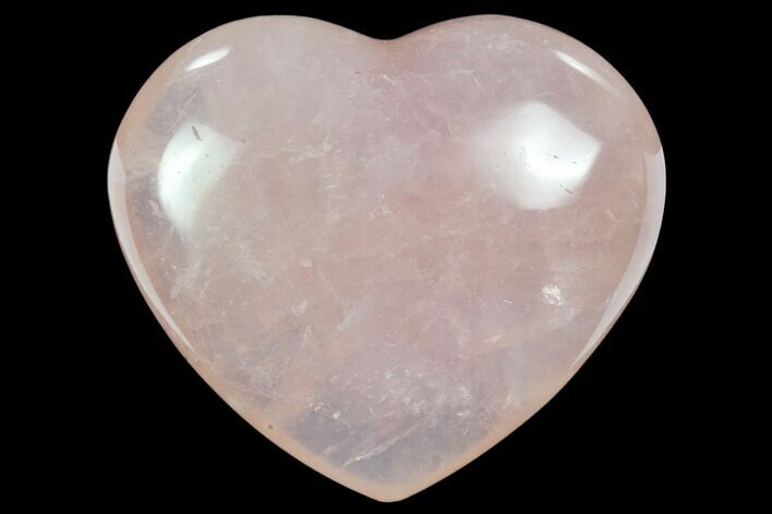 Polished Rose Quartz Heart - Madagascar #63025